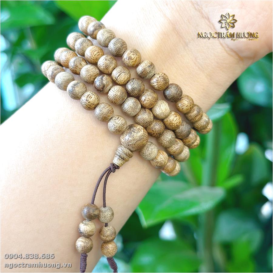 Chuỗi trầm banh Campuchia 6 li 108 hạt tự nhiên – Tịnh Agarwood