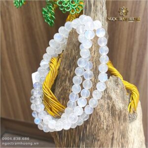 Chuỗi đá mặt trăng 6 li tự nhiên