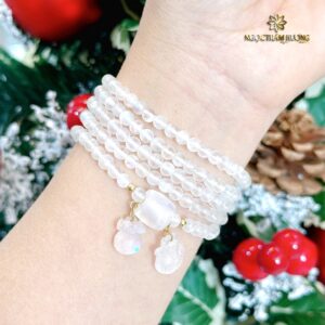 Chuỗi đeo tay Đá mặt trăng 5 li mix