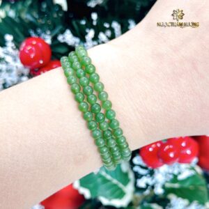 Chuỗi đeo tay Ngọc bích 5 li tự nhiên