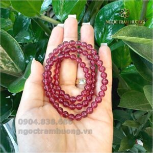 Chuỗi thạch anh dâu hồng 6 li
