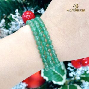Chuỗi thạch anh dâu xanh 5 li tự nhiên