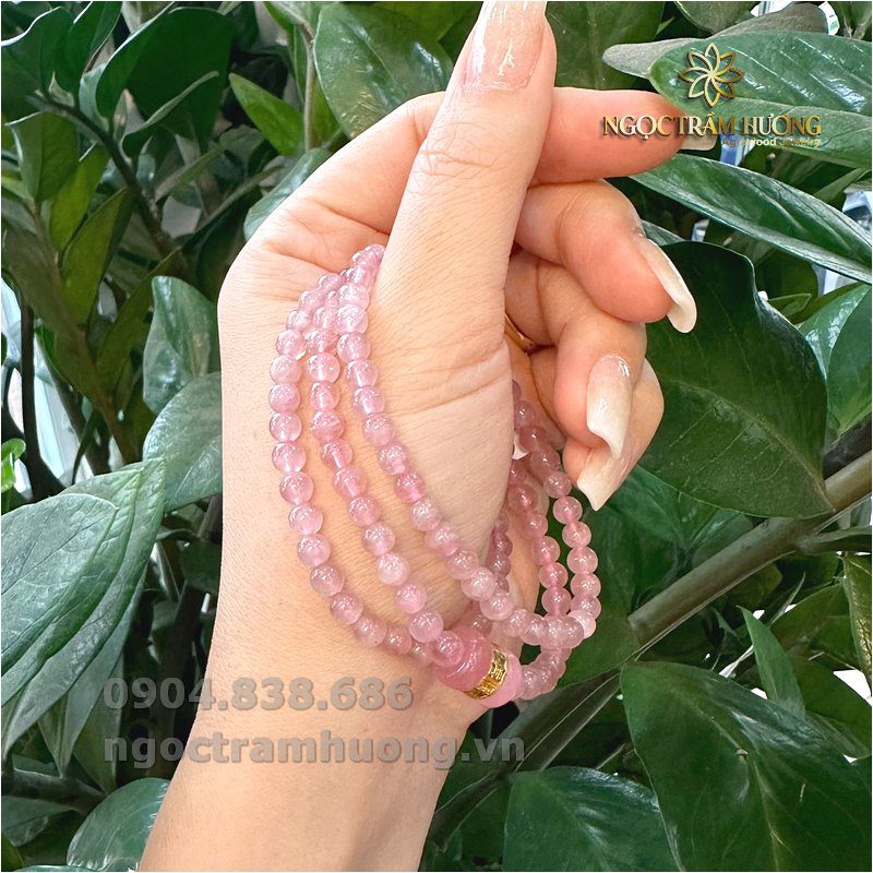 Chuỗi thạch anh hồng 5 li (2)