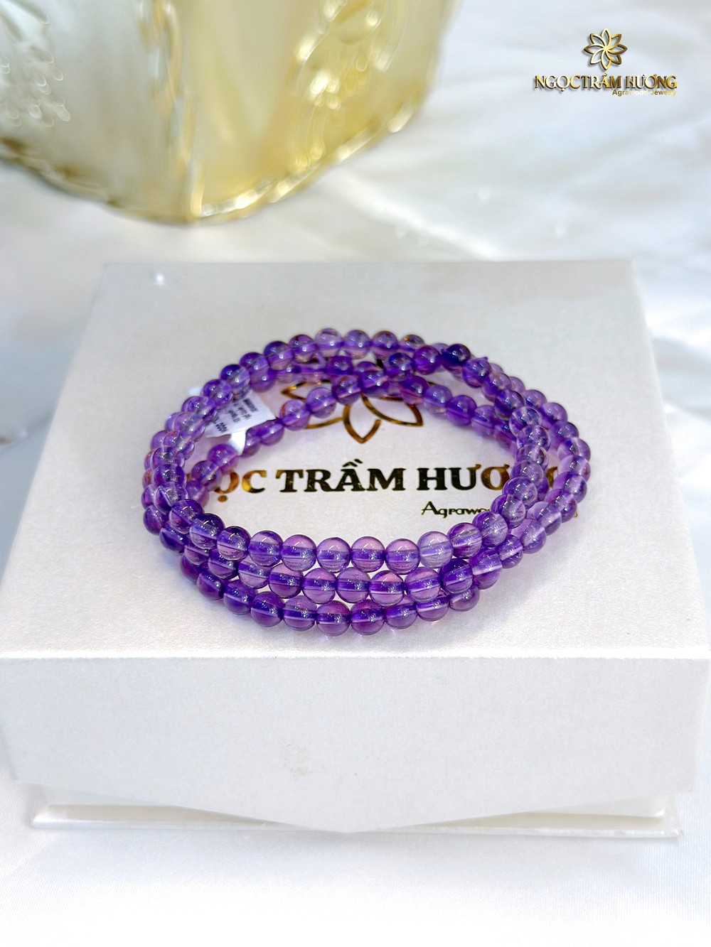 Chuỗi thạch anh tím 5 li tự nhiên