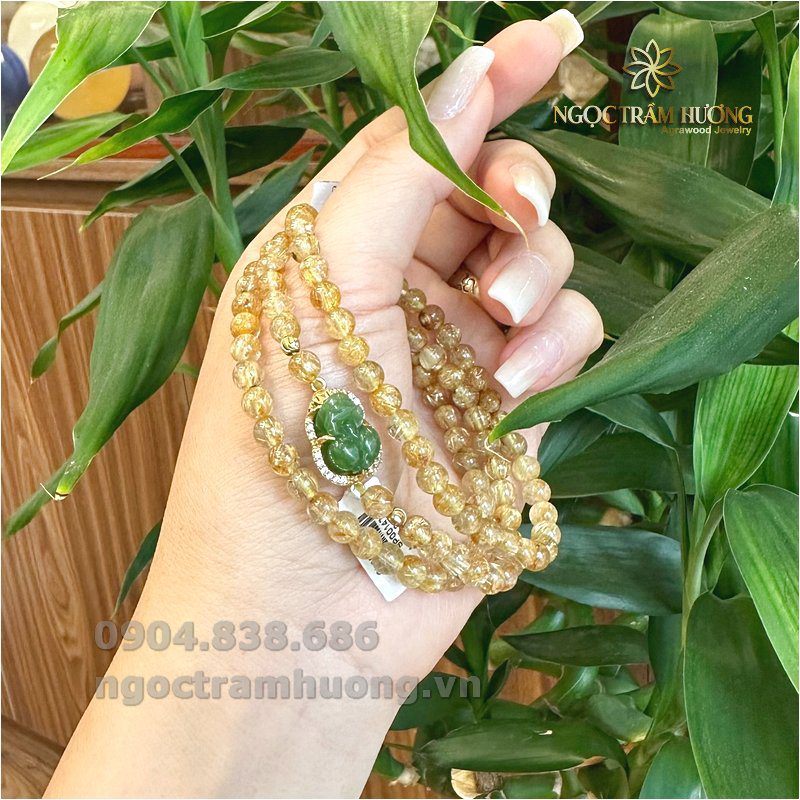 Chuỗi thạch anh tóc vàng 6 li (1)