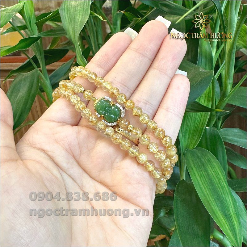 Chuỗi thạch anh tóc vàng 6 li (1)