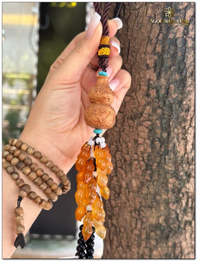 Khánh treo xe gỗ hồ lô hút tài lộc phong thủy – Tịnh Agarwood