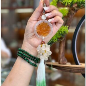 Khánh treo xe sen điếu mã não phong thủy – Tịnh Agarwood