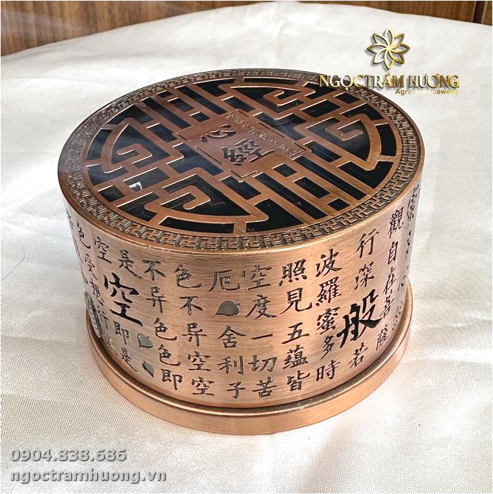Lư đốt trầm bằng đồng màu hồng – Tịnh Agarwood