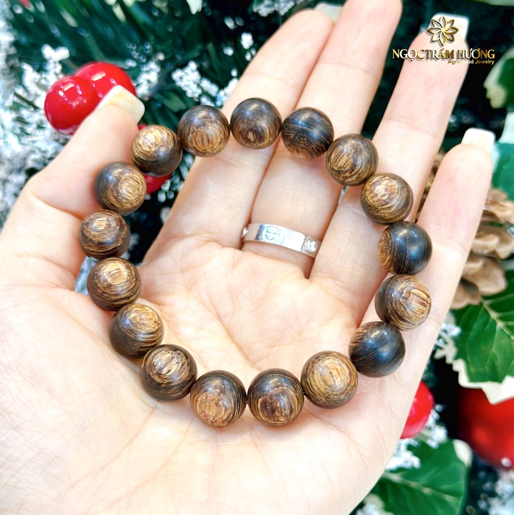 Vòng trầm sánh tròn 10 li – Tịnh Agarwood