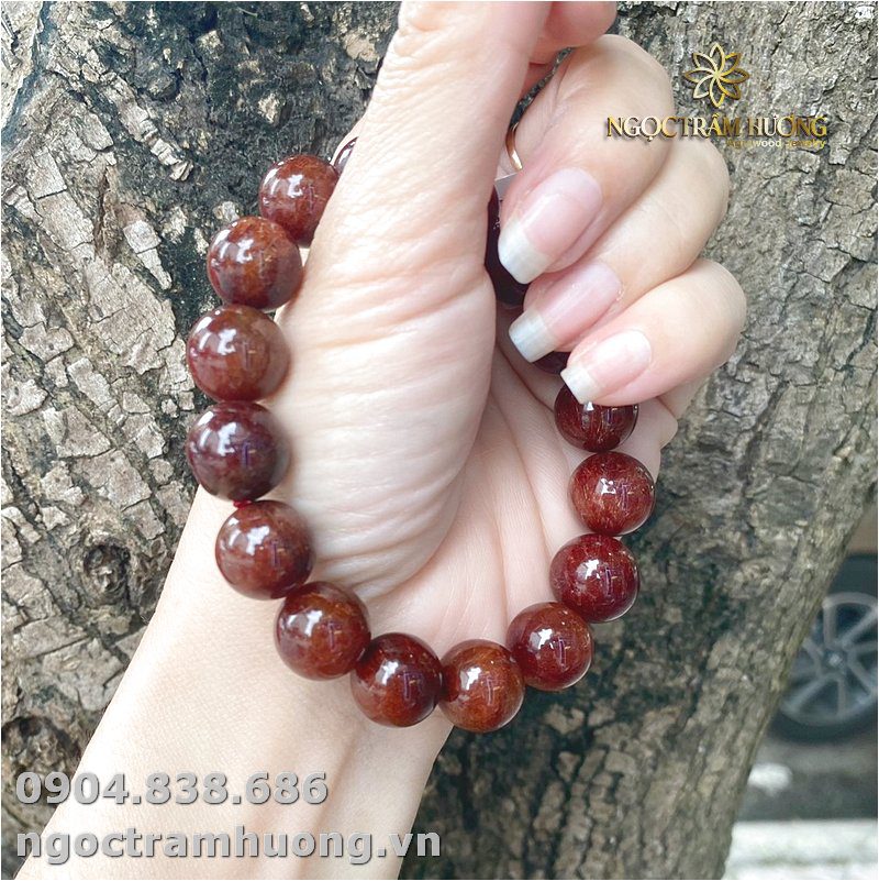 Vòng tay đá Thạch anh tóc nâu – Tịnh Agarwood
