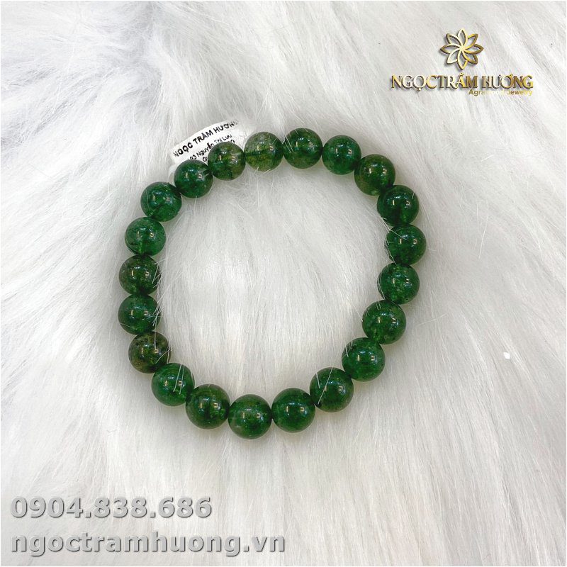 Vòng tay thạch anh Dâu xanh 9 li (1)