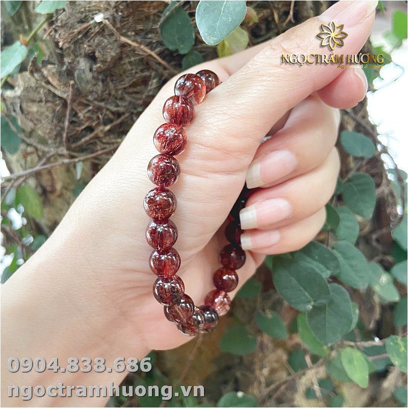 Vòng tay thạch anh tóc đỏ 9 li (3)