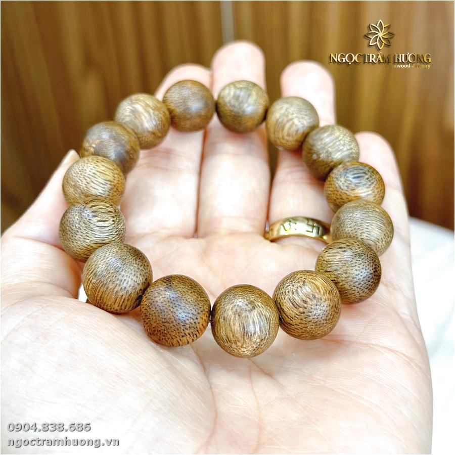 Vòng trầm Quầng dầu Phước Sơn 14 li tự nhiên – Tịnh Agarwood