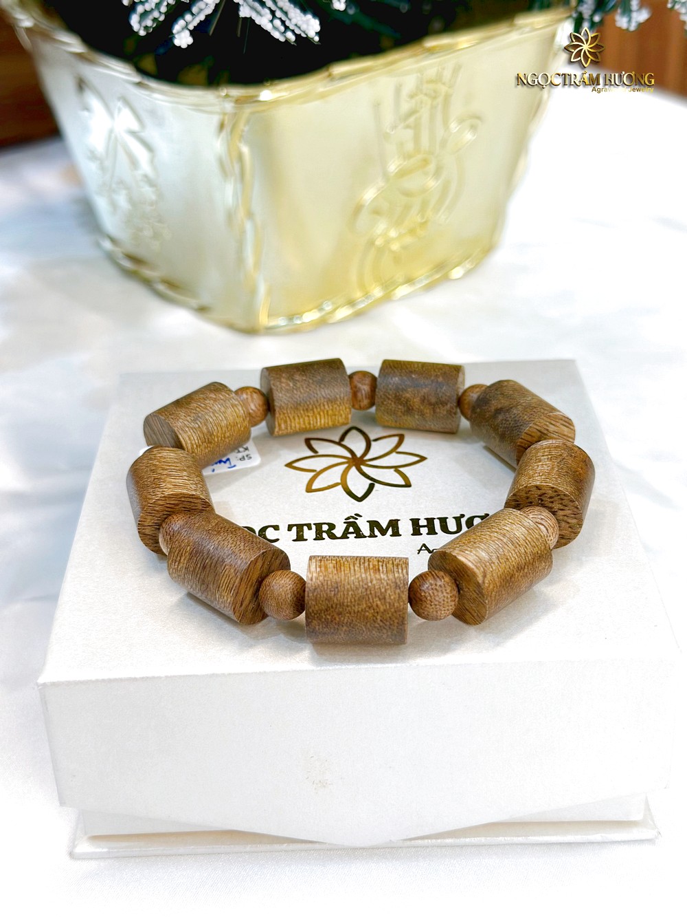Vòng trầm trúc Phước Sơn 14li tự nhiên (1)