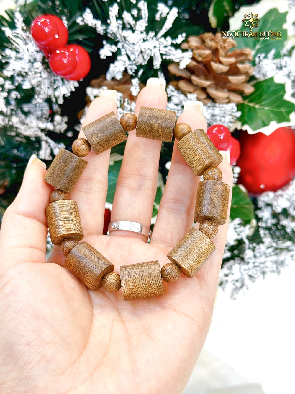 Vòng trầm trúc Phước Sơn 14li tự nhiên (2)