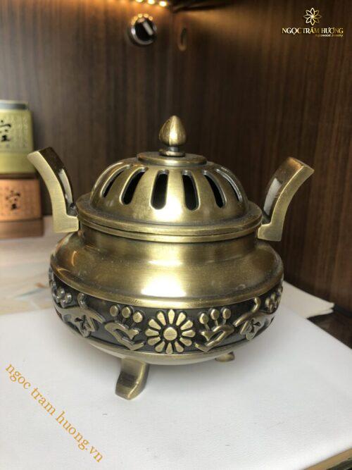 Lư đốt trầm bằng đồng cao cấp – Tịnh Agarwood