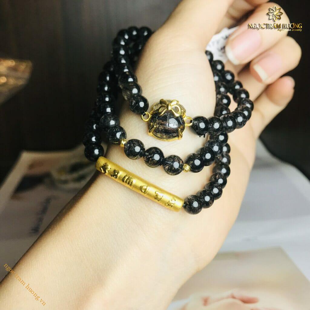 thach-anh-toc-den-6li-q3-v2 Vòng tay đá thạch anh tóc đen 6li mix charm vàng tài lộc