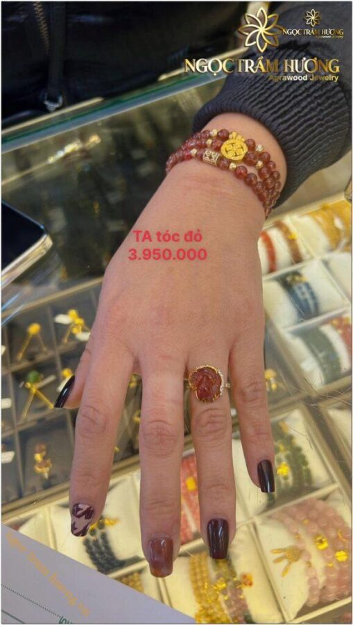 thach-anh-toc-do-3950k Chuỗi Thạch anh tóc đỏ mix charm vàng 24k tài lộc